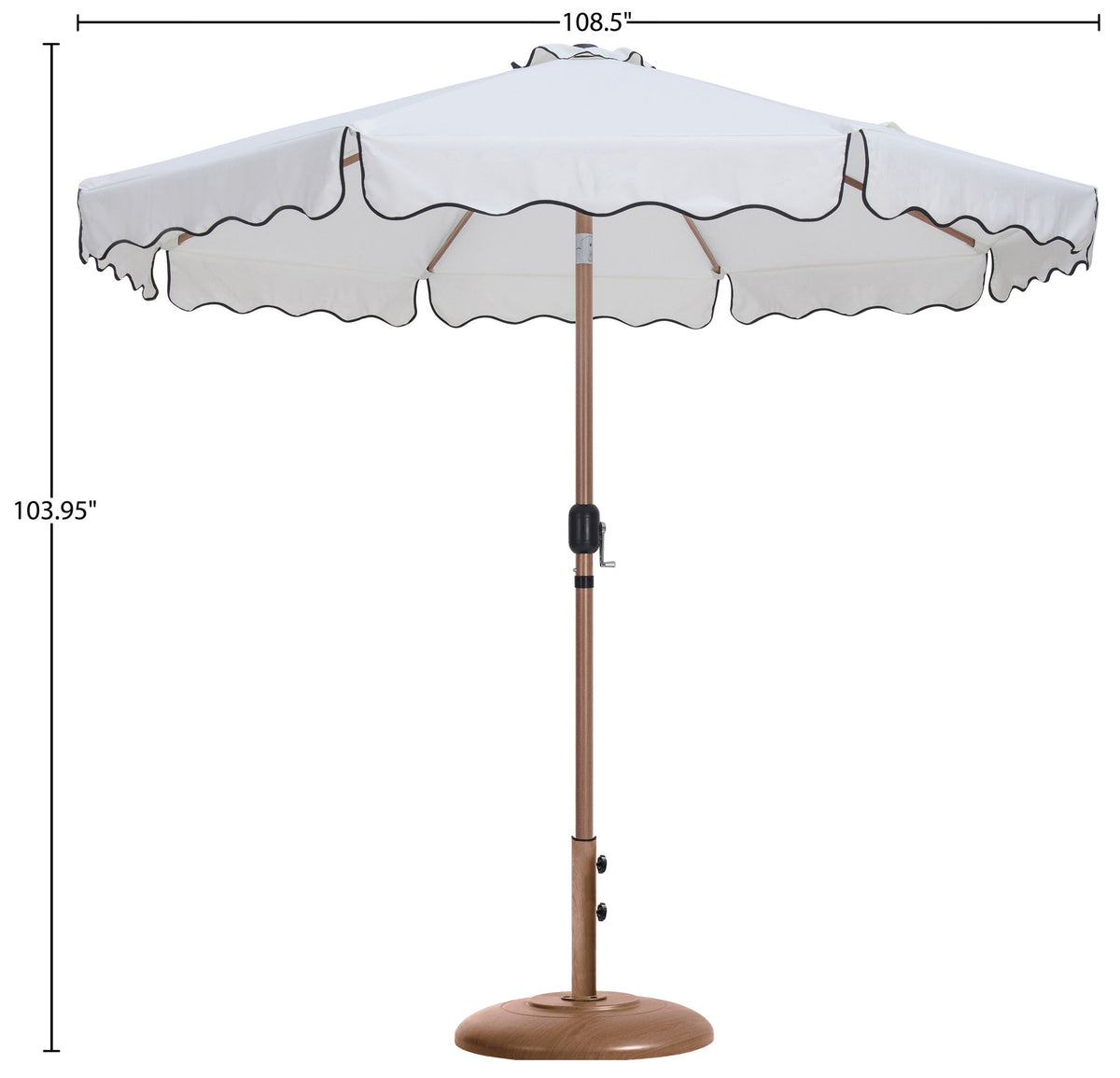 Amalfi - Patio Umbrella - Light Brown Base / Light Brown Pole