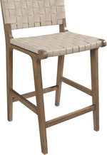 Entwine - Vegan Leather Upholstered Counter Stool - Painted Brown
