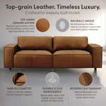 Clayton - Leather Sofa With Track Arms