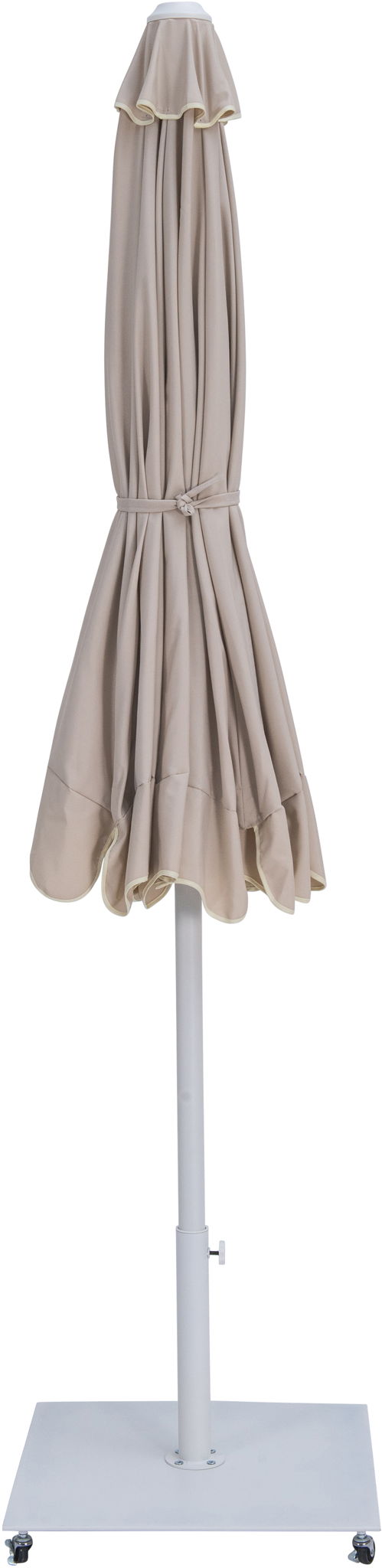 Amalfi - Aluminum Patio Umbrella - White Base / White Pole