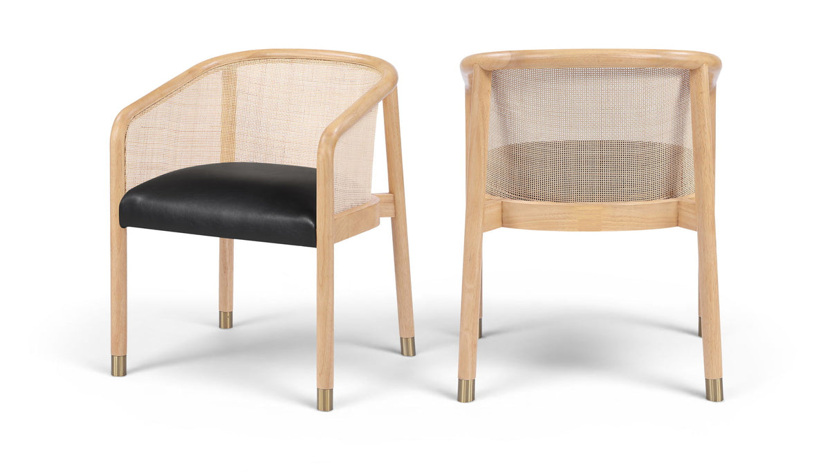 Sylvan - Vegan Leather Dining Chair (Set of 2) - Natural Frame