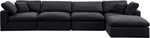 Comfy - 5 Piece Velvet Modular Sectional With Chaise