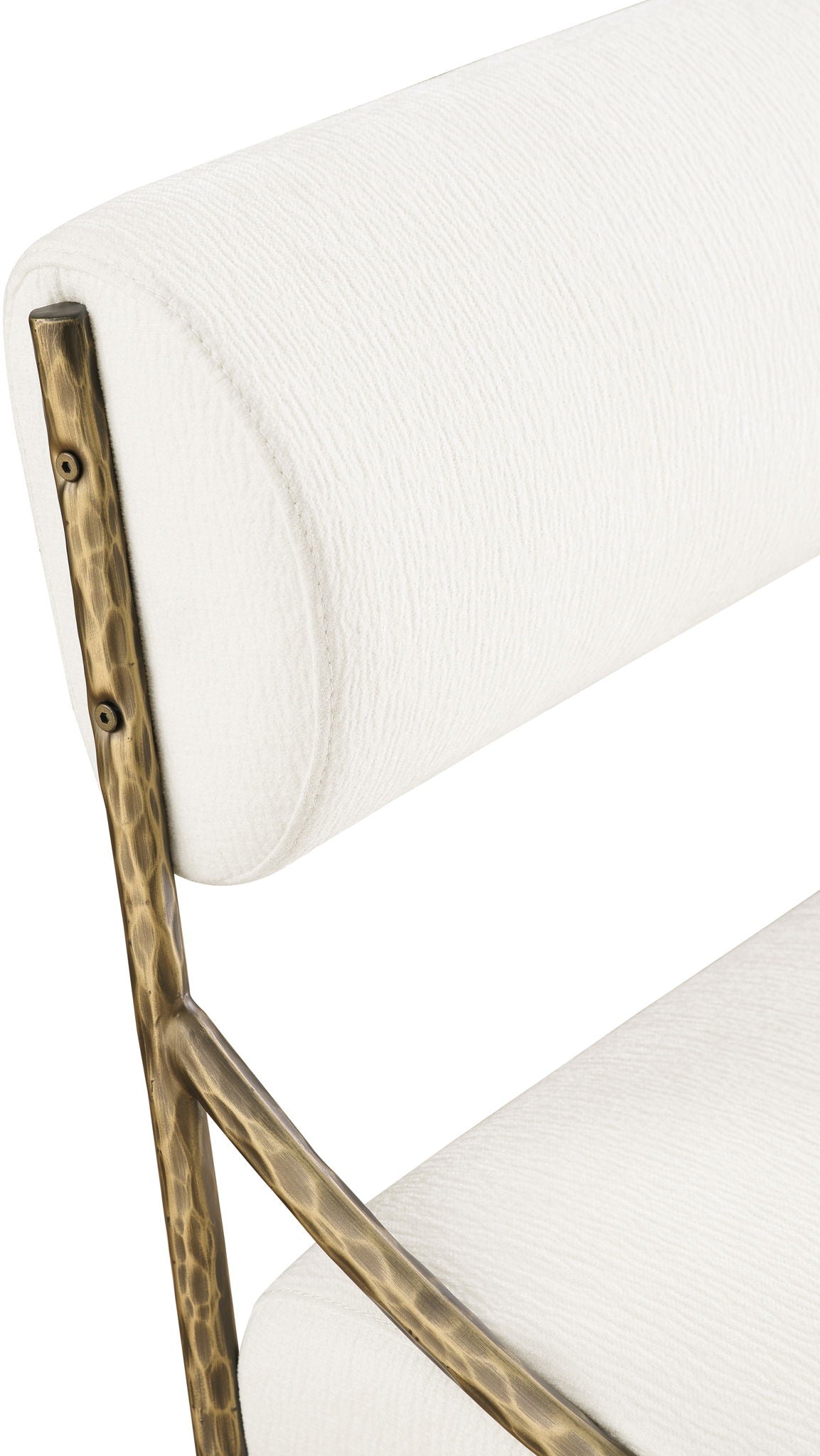 Bastille - Upholstered Dining Side Chair (Set of 2) - Brass Frame