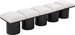 Pavilion - 5 Piece Modular Bench With Black Base