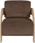 Cedra - Velvet Performance Fabric Upholstered Accent Chair - Natural Frame