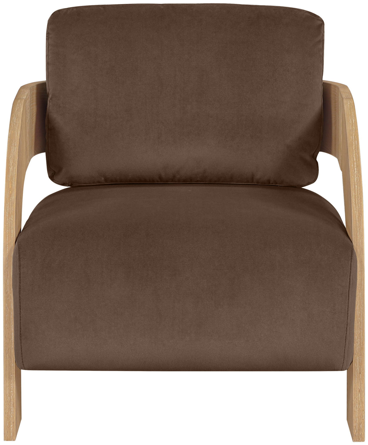 Cedra - Velvet Performance Fabric Upholstered Accent Chair - Natural Frame