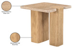 Ravenna - Genuine Fabric Travertine And Oak Wood Table