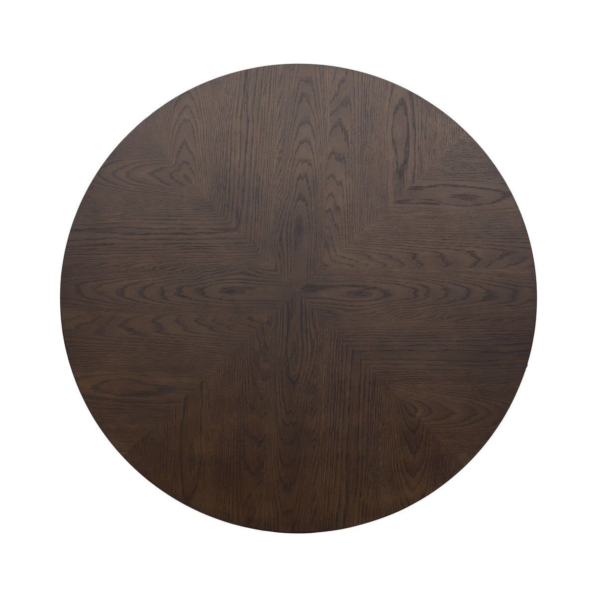 Winslow - 5-Piece Round Walnut Wood Tabletop Dining Table Set With Stools, Seats Up To 4 - Mushroom Brown / Black