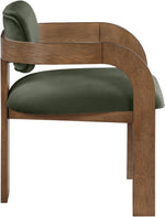 Cedra - Velvet Performance Fabric Upholstered Dining Chair (Set of 2) - Brown Frame