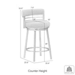 Santorini - Barstool With Fabric Seat