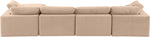 Comfy - 5 Piece Velvet Modular Sectional With Chaise