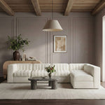 Rummi - Velvet Performance Fabric Upholstered 6 Piece Modular Sectional (With 3 Corner Chairs)