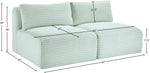 Shaggy - 2 Seat Modular Armless Sofa