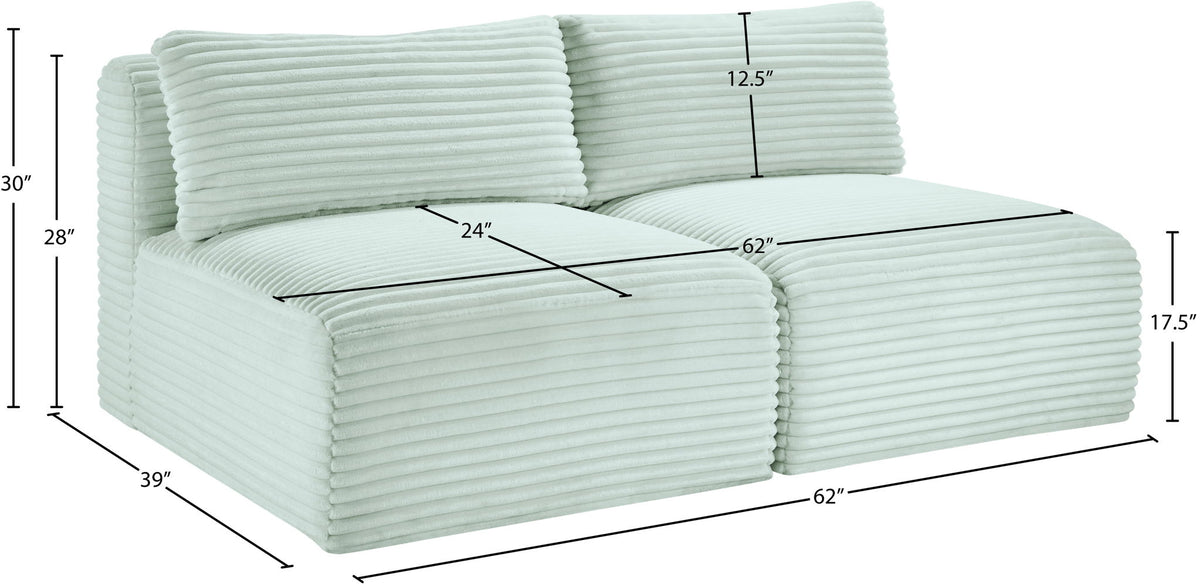 Shaggy - 2 Seat Modular Armless Sofa