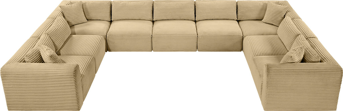 Shaggy - Fabric 9 Piece Modular U-Shaped Sectional