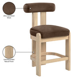 Arienzo - Velvet Performance Fabric Upholstered Counter Stool (Set of 2)
