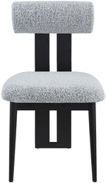 Dario - Boucle Dining Chair With Black Frame (Set of 2)