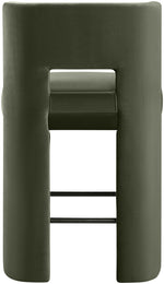 Zuno - Velvet Performance Fabric Upholstered Counter Stool (Set of 2)