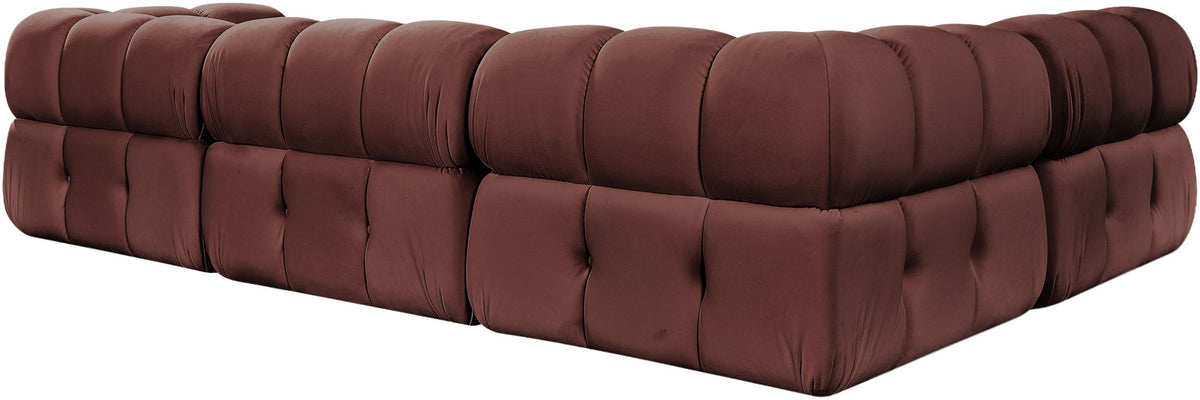 Orin - Fabric Velvet 4 Piece Modular Sectional