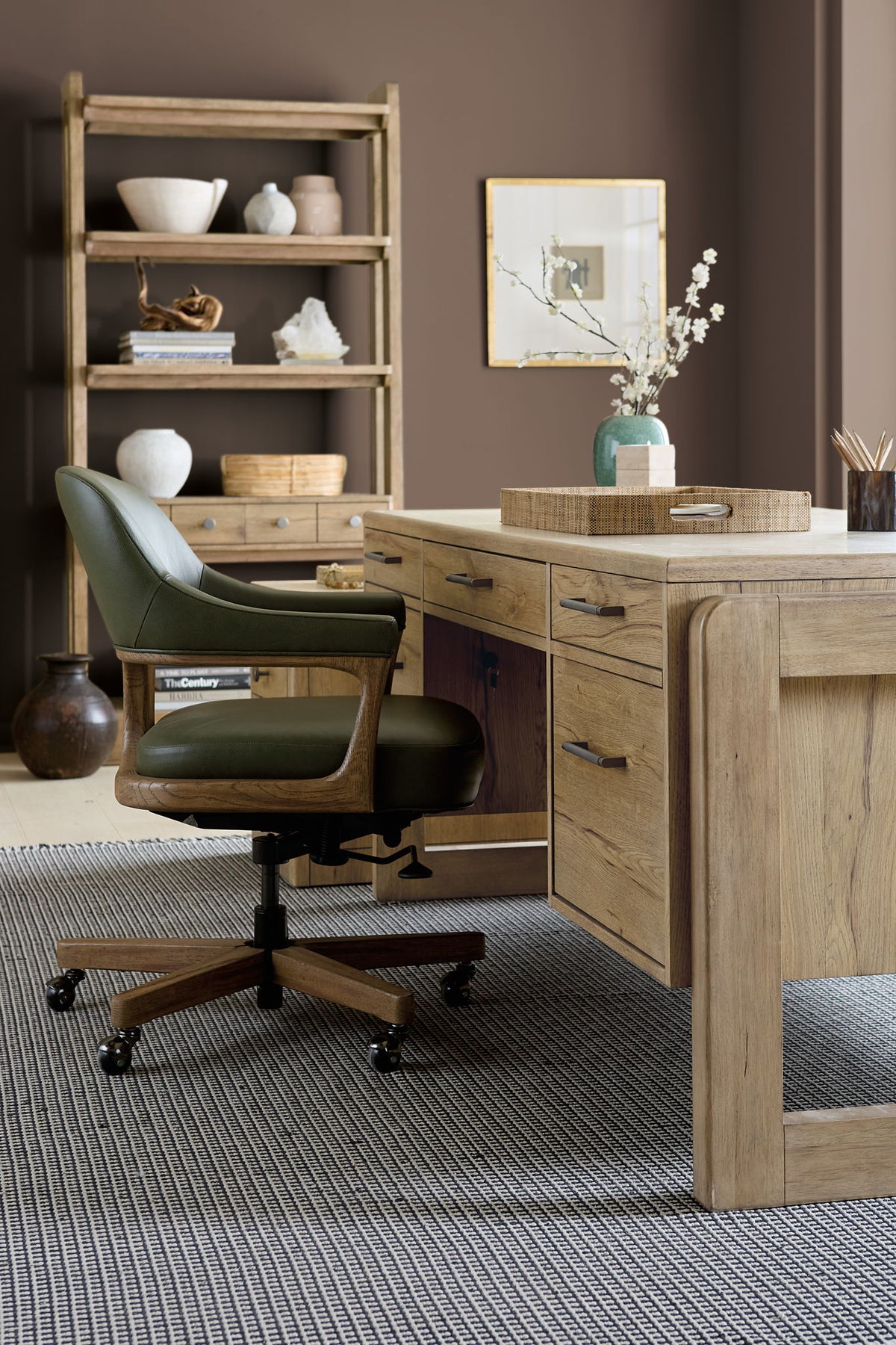 Home Office - Executive Desk - Light Brown