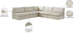Jacob - Modular Corner Armless Sectional 5 Piece