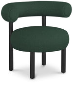 Bordeaux - Boucle Fabric Accent Chair With Black Legs