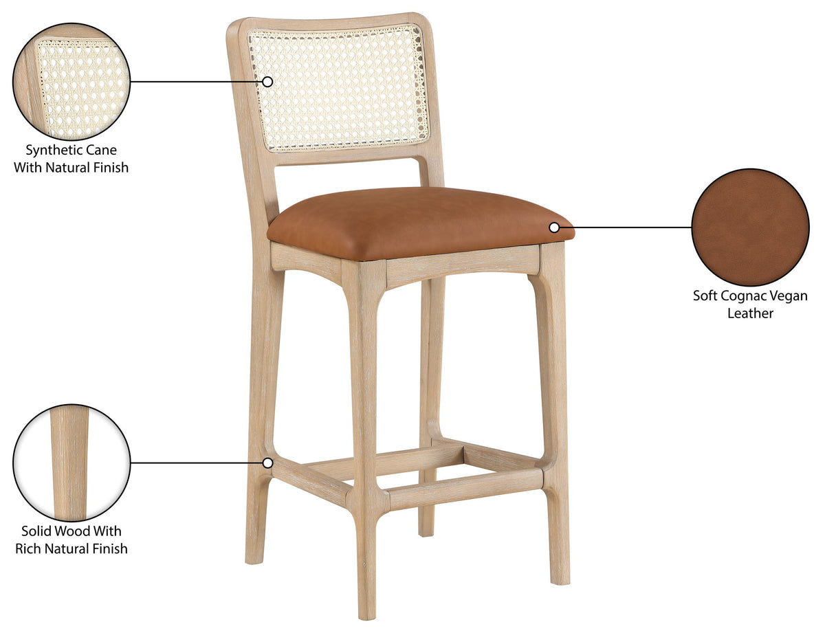 Atrium - Counter Stool With Brushed Natural Base (Set of 2)