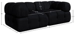Orin - Velvet Performance Fabric Upholstered 2 Piece Modular Sofa (2 Corner Chairs)