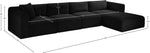 Shaggy - 4 Piece Modular Sectional