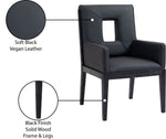Gwendolyn - Faux Leather Dining Arm Chair With Black Frame