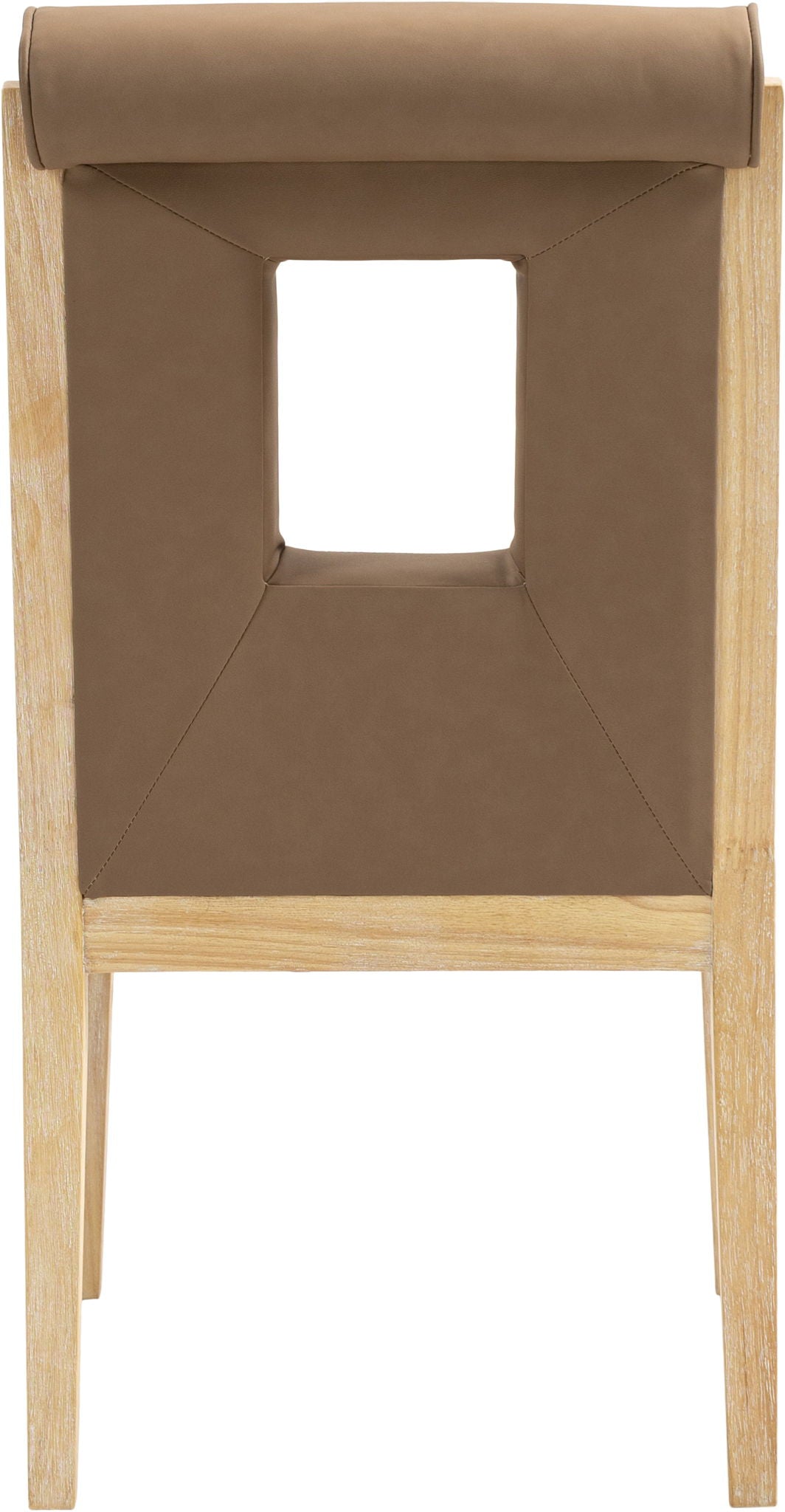 Gwendolyn - Faux Leather Dining Side Chair With Natural Frame (Set of 2)