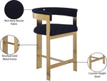 Romeo - Boucle Counter Stool With Gold Base (Set of 2)