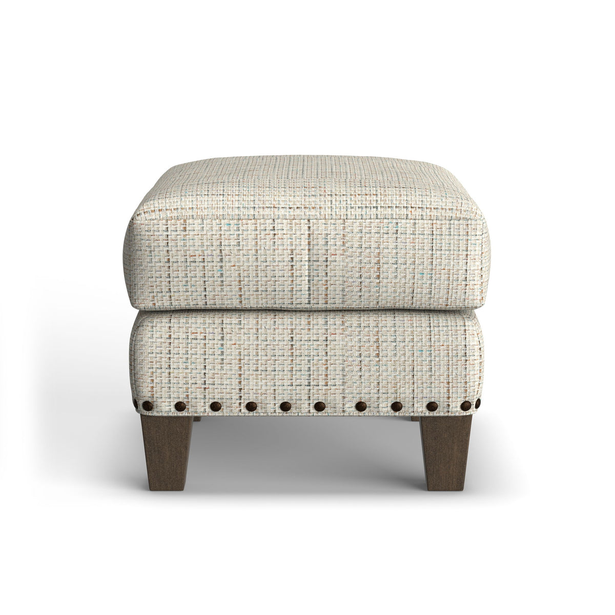 Gianna - Fabric Ottoman With Nailhead Trim