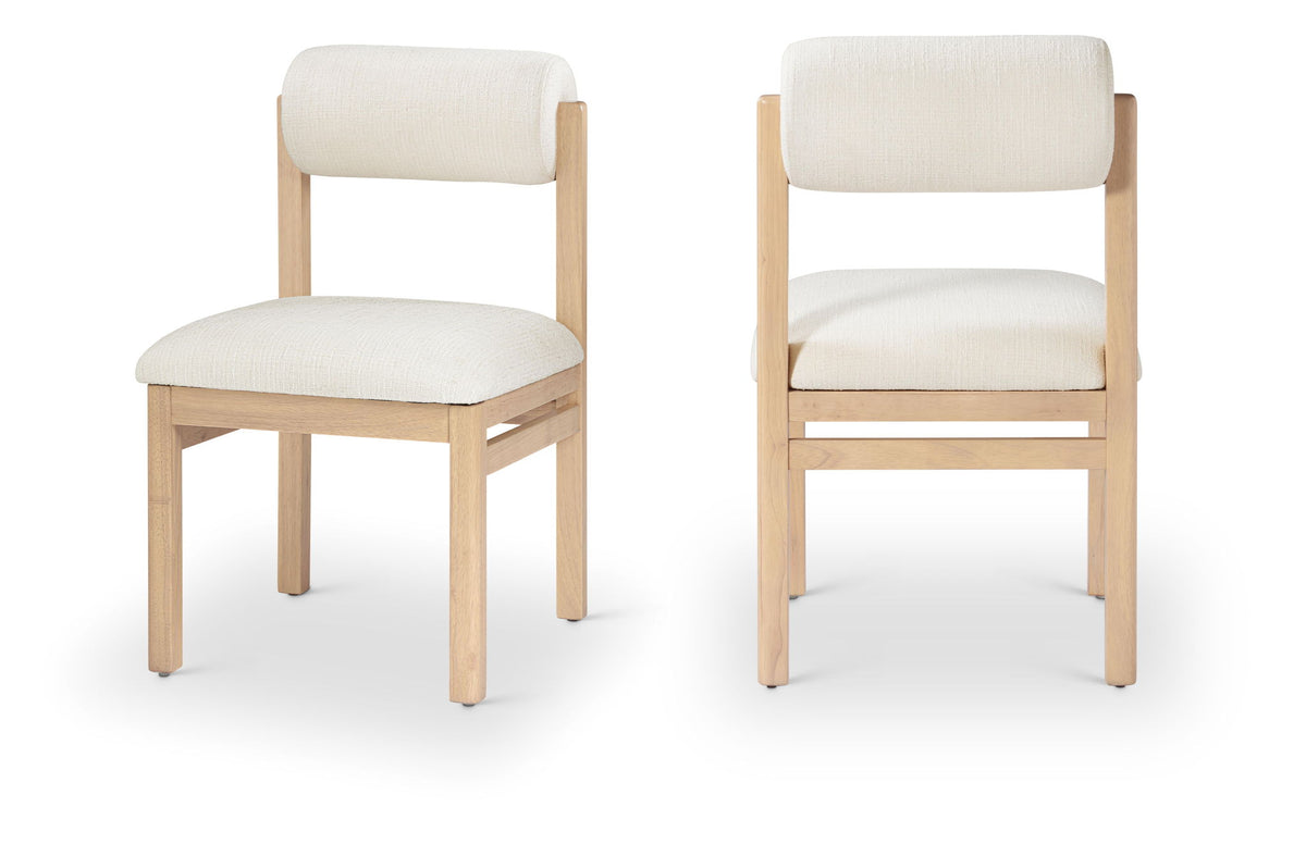 Roundhill - Fabric Dining Chair (Set of 2) - Natural Frame