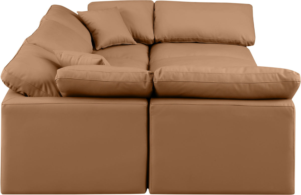 Indulge - Faux Leather 6 Piece Modular Sectional