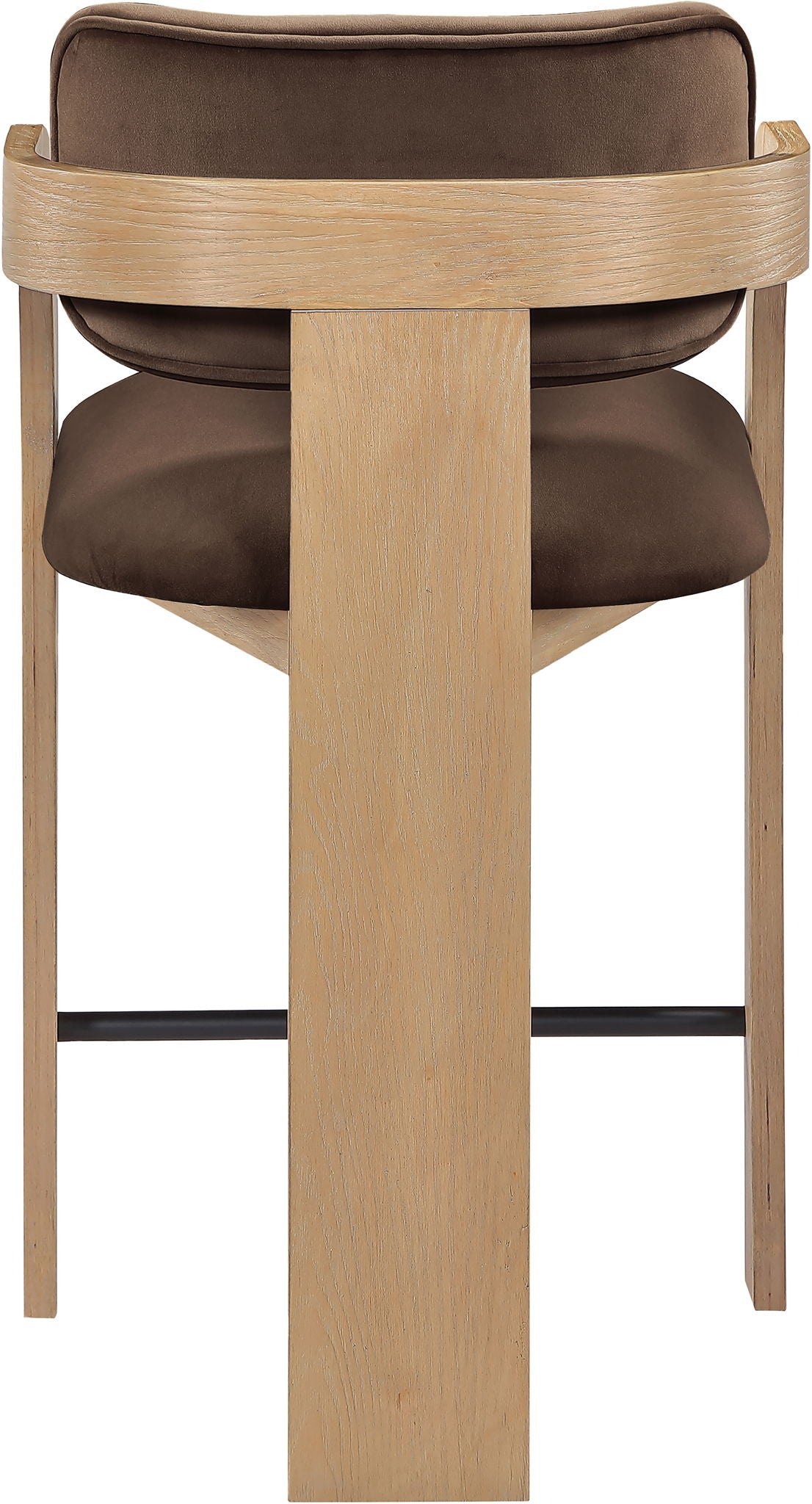 Cedra - Velvet Performance Fabric Upholstered Counter Stool - Natural Frame