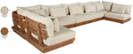 Mirella - 7 Piece Water Resistant Fabric Upholstered Outdoor Patio Modular Sectional