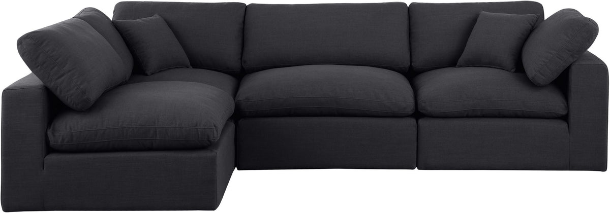 Comfy - 4 Piece Linen Fabric Modular Armless Sectional