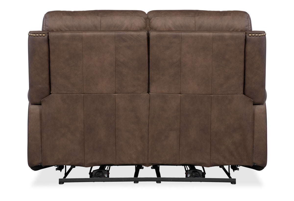 MS - Duncan Power Loveseat With Power Headrest & Lumbar - Dark Brown