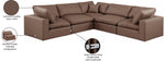 Comfy - 5 Piece Faux Leather Modular Corner Sectional