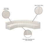 Arc - Boucle Fabric 6 Piece U-Shaped Modular Sofa