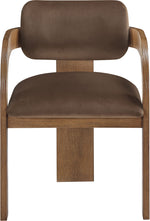 Cedra - Velvet Performance Fabric Upholstered Dining Chair (Set of 2) - Brown Frame