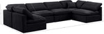 Indulge - Velvet 6 Piece Modular U-Shaped Sectional