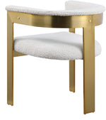 Romeo - Boucle Dining Chair With Gold Base (Set of 2)