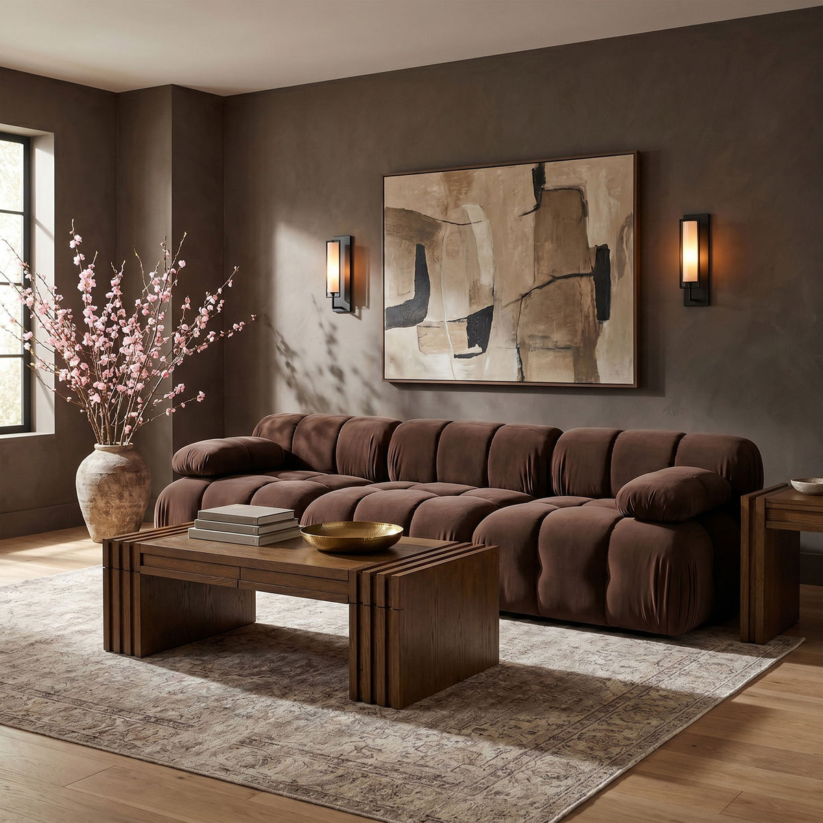 Orin - Velvet 3 Piece Modular Sofa