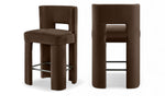 Zuno - Velvet Performance Fabric Upholstered Counter Stool (Set of 2)
