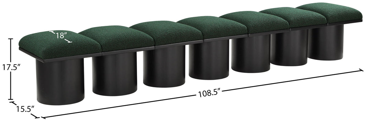 Pavilion - 7 Piece Modular Bench With Black Base
