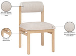 Roundhill - Fabric Dining Chair (Set of 2) - Natural Frame