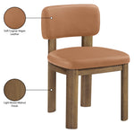 Paloma - Vegan Leather Upholstered Dining Chair (Set of 2) - Brown Frame