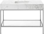 Marmo - Engineered Marble Bathroom Vanity With Chrome Base